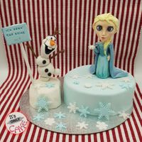 Fondant Figuren inspiriert von Frozen : Olaf und Prinzessin Elsa